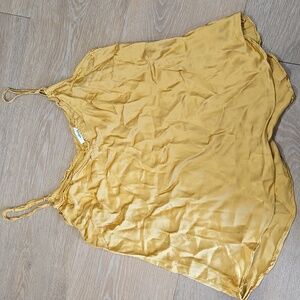 Wilfred Women's Medium Golden Yellow Spaghetti Strap Camisole Top